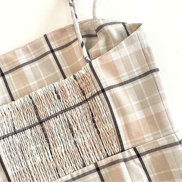 Aritzia Wilfred New Classic Smock Back Mini Dress in Plaid - Picture 9 of 14